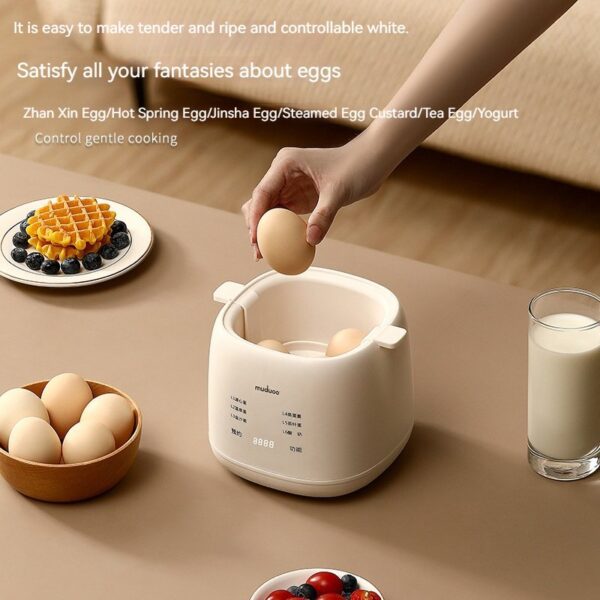 【SG STOCK】Electric Egg Boiler Automatic Egg cooker Breakfast Steamer Intelligent Egg Boiler Egg Poacher Soft Boiled Egg
